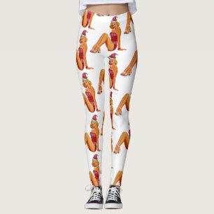 Leggings épingle moche de pull de noël