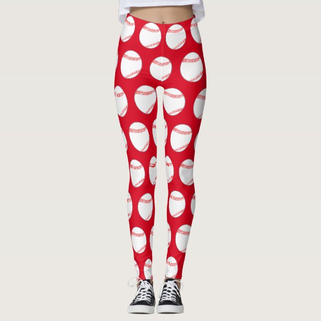 Leggings Équipe féminine de baseball sur mesure Couleur Cut (Devant)