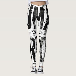 Leggings ERREUR HUMAINE | Art typographique brutaliste indu