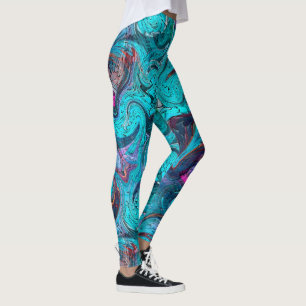 Leggings Escaliers en mosaïque Abstraite colorée ou à lunet