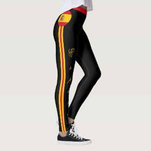 Leggings Espagne & Espagnol Drapeau mode, fans de voyage/sp