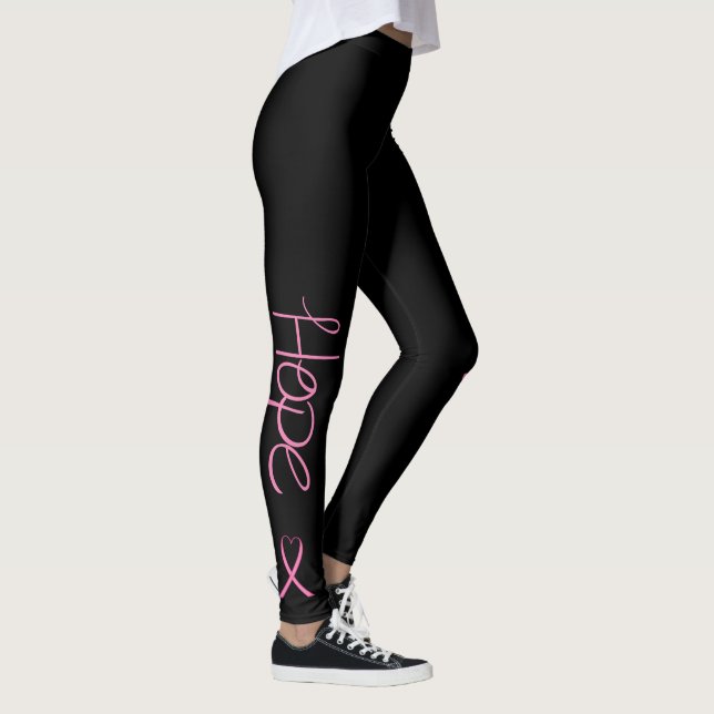Leggings Espoir avec les guêtres roses de conscience de (Droite)