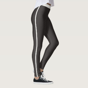 Leggings Espresso personnalisé noir élégant à rayures neutr