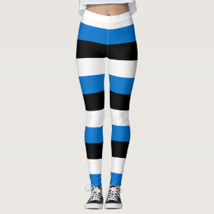 Leggings Estonie Couleurs du drapeau national Horizontaleme