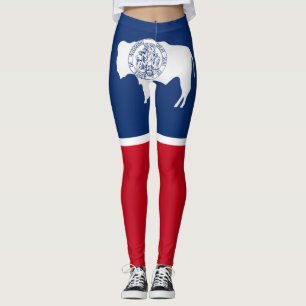 Leggings Etat cool De La Mode Drapeau Du Wyoming