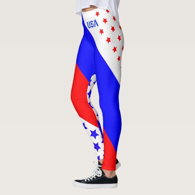 LEGGINGS ÉTATS-UNIS D'AMÉRIQUE ROUGE BLANC & BLEU USA (Gauche)