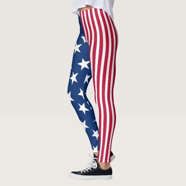 Leggings États-Unis Drapeau américain étoiles et rayures (Gauche)