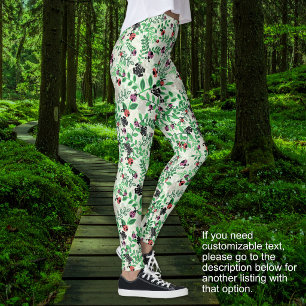 Leggings Été - coccinelles, papillons feuilles - PAS DE TEX