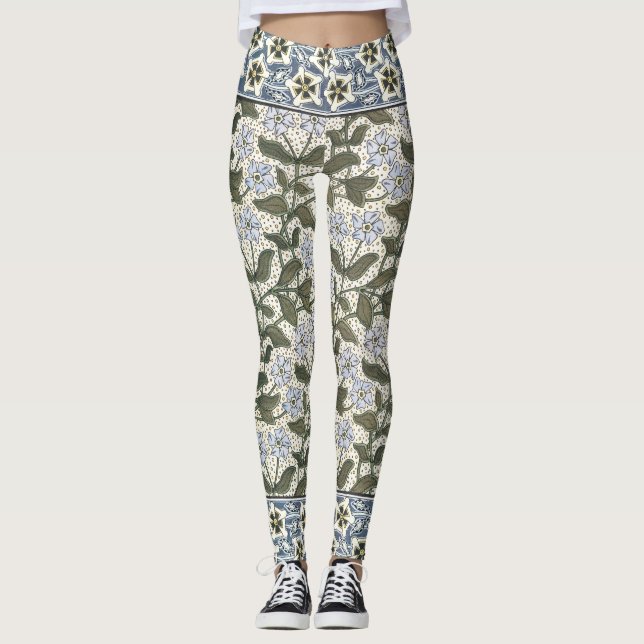 Leggings Été Périwinkel Fleur Plutôt Élégant Floral (Devant)
