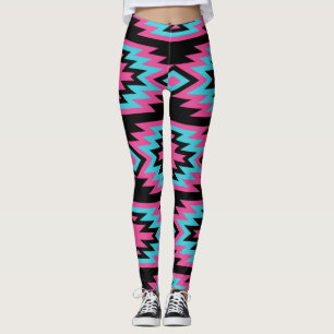 Leggings Ethnic American Indian : Motifs aztèques.