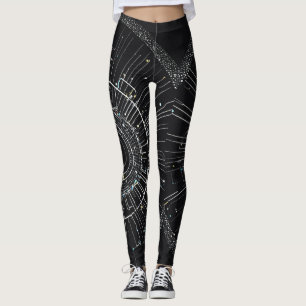 Leggings étincelants de minuit : élégance scintill
