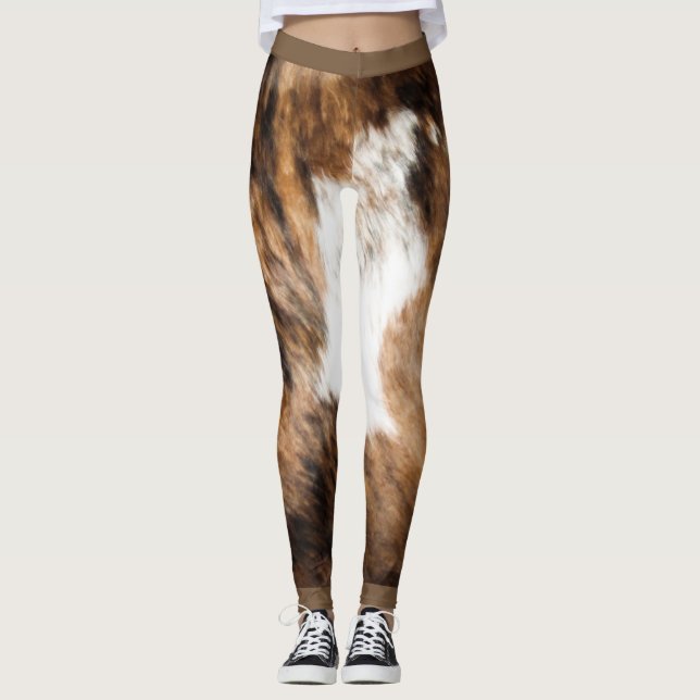 Leggings Étiquettes de cowhide (Devant)