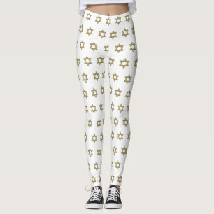 Leggings Étoile de David d'or sans couture