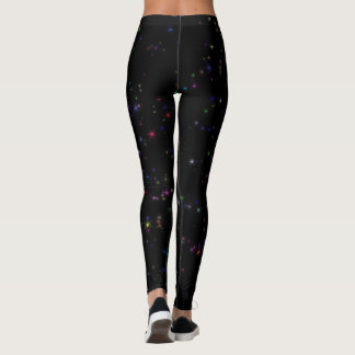 Leggings Étoiles brillantes colorées dans le ciel nocturne 