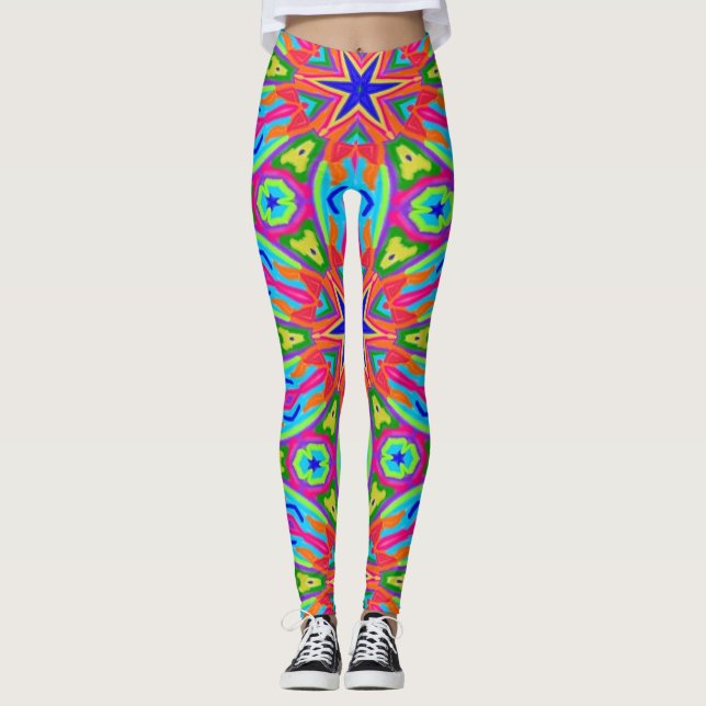 Leggings Étoiles de marqueurs magiques (Devant)