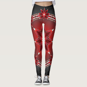 Leggings Étoiles de matin (rouges)