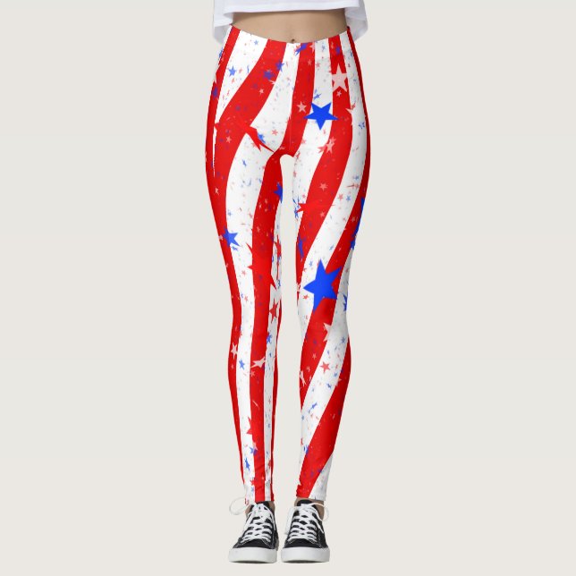 Leggings Étoiles et guêtres américaines de fierté de (Devant)