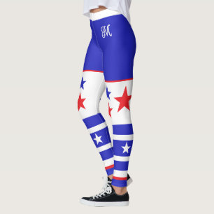 Leggings Étoiles et rayures monogrammes