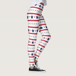 Leggings Étoiles et rayures patriotiques