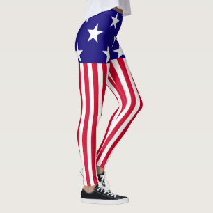 Leggings Étoiles et rayures USA Décor sur