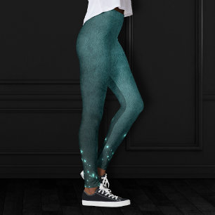 Leggings Étoiles Mystic Twilight Luminosité de néon vert
