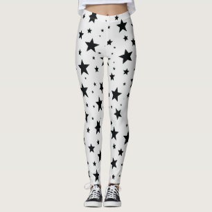 Leggings Étoiles noires sur Arrière - plan blanc