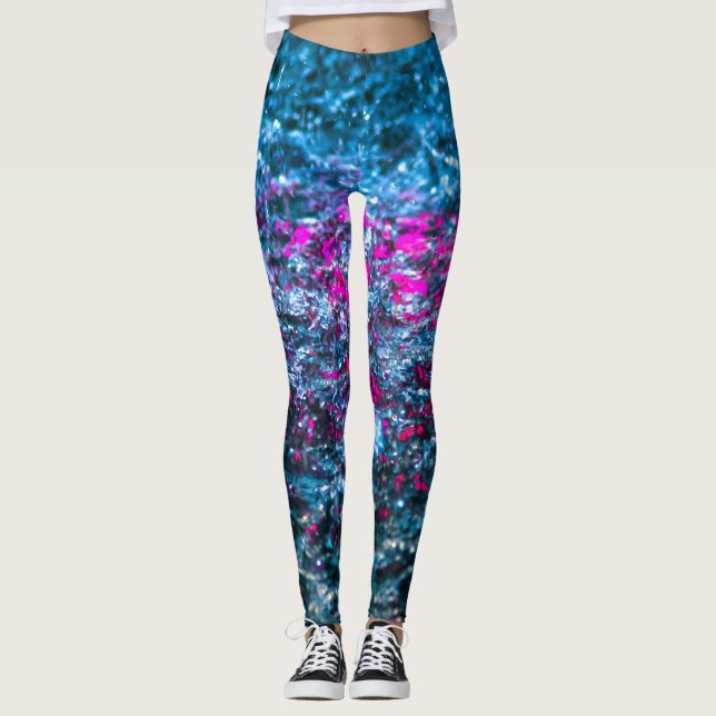 Leggings Étude En Aquarelle - Violet (Devant)