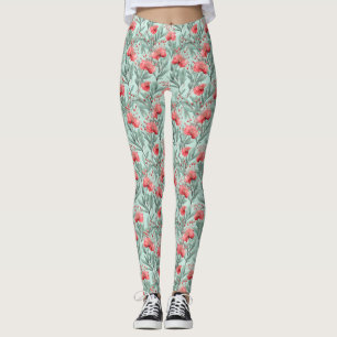 Leggings Éucalyptus de corail
