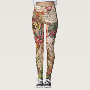 Leggings Europe Travel Vintage