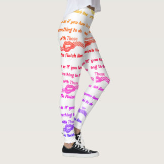 Leggings Exécution d'un Motif de typographie motivationnell