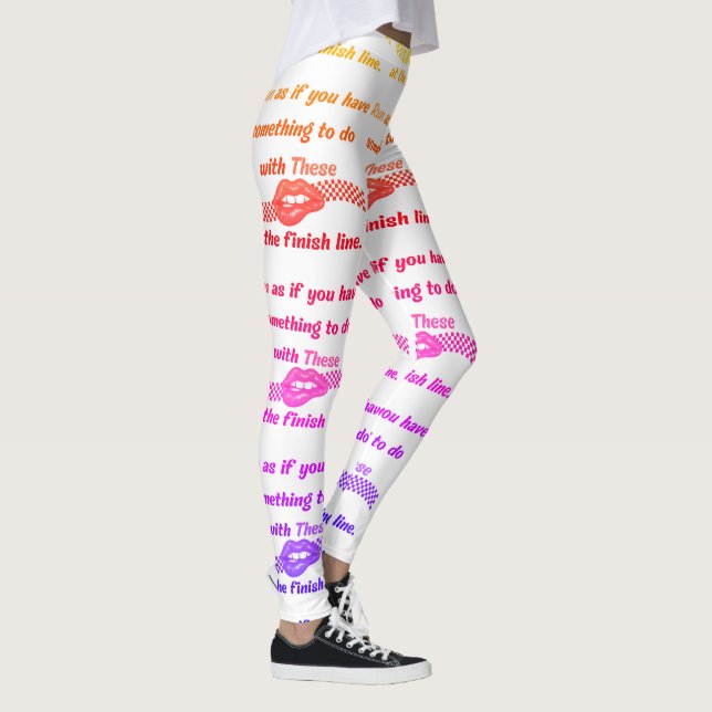 Leggings Exécution d'un Motif de typographie motivationnell (Droite)