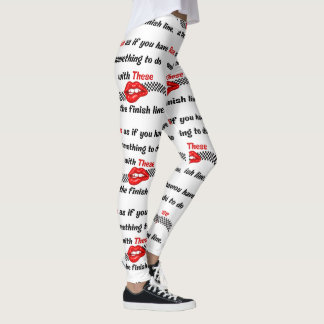 Leggings Exécution d'un Motif de typographie motivationnell