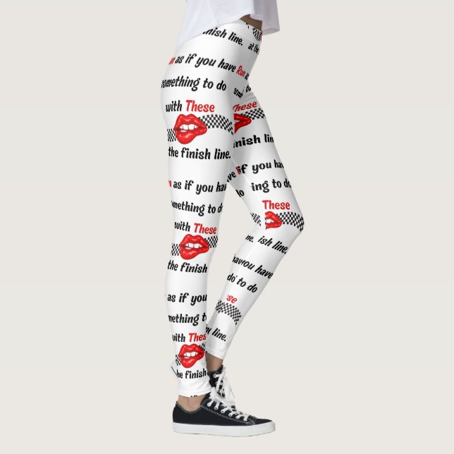 Leggings Exécution d'un Motif de typographie motivationnell (Droite)