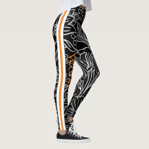 Leggings Exercice minimal en noir et blanc