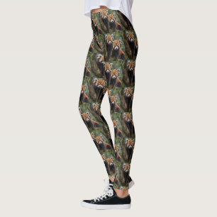 Leggings "Explorateurs en haut de l'arbre : Pandas rouge bé