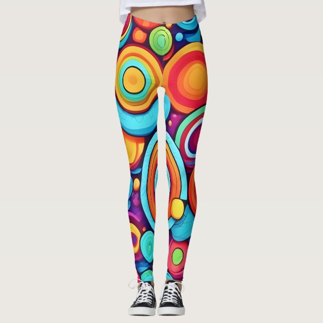 Leggings Explosion circulaire vive (Devant)