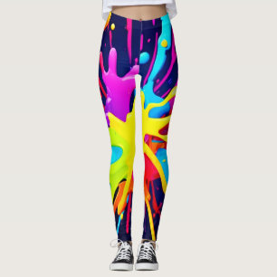 Leggings Explosion de peinture radiante