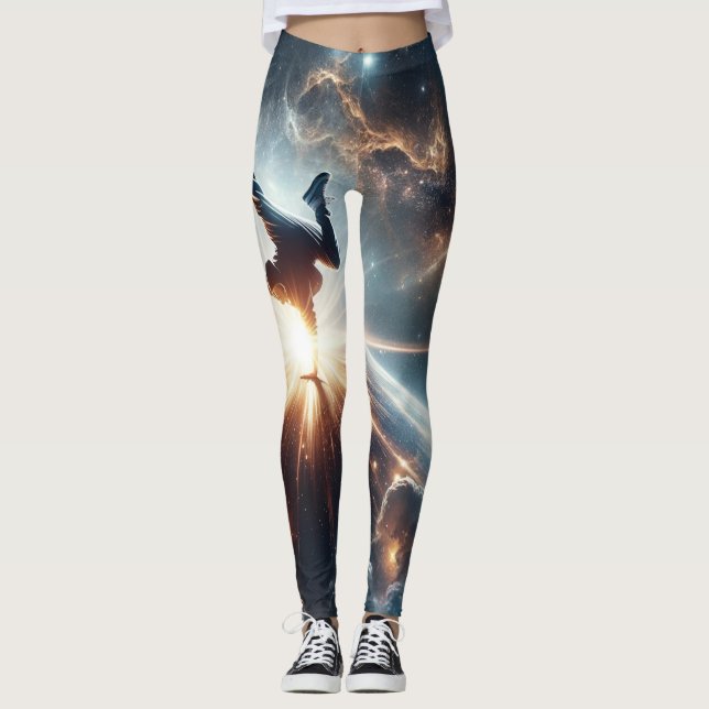 Leggings Explosion de rupture galactique dans l'espace prof (Devant)