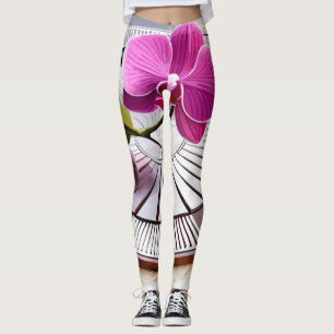 Leggings Exquise orchidée rose repose sur une plaque d'arge