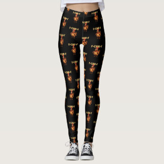 Leggings F Caw F Blague de poulet drôle Humour noir Sarcasm
