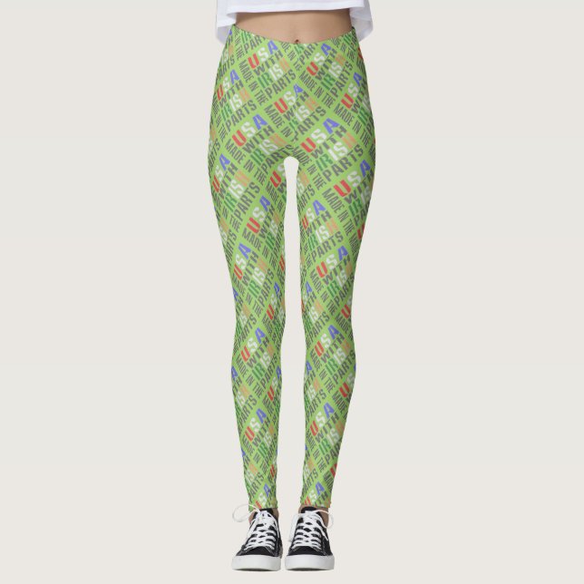 Leggings Fabriqué aux États-Unis pièces irlandaises (Devant)