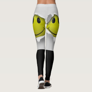 Leggings Faces amusantes souriant Joyeux rire amusant