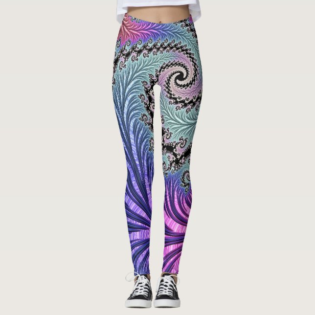 Leggings Fâcheuse spirale fractale (Devant)