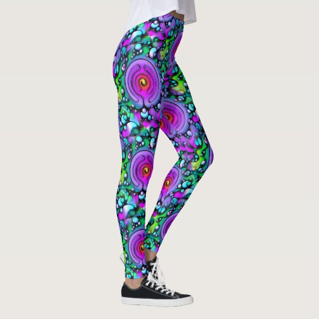 Leggings Façons de Vivre - Motif d'Art Neurographique 2 (Droite)