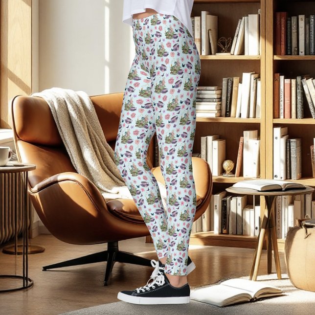 Leggings Fairy Dragon Books Tea Friendship  (Créateur téléchargé)