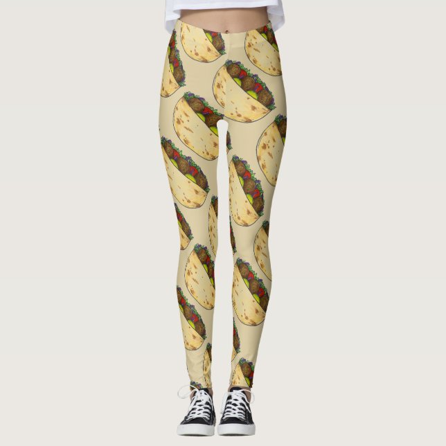 Leggings Falafel farci Pita sandwich méditerranéen (Devant)