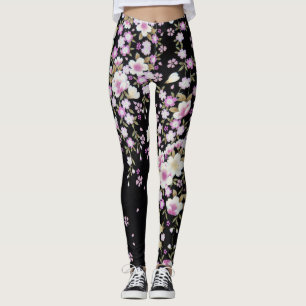Leggings Falln cascadant les fleurs roses