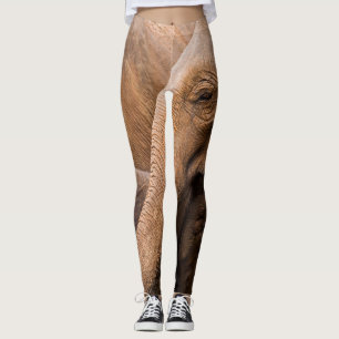 Leggings Famille des éléphants : Faune majestueuse