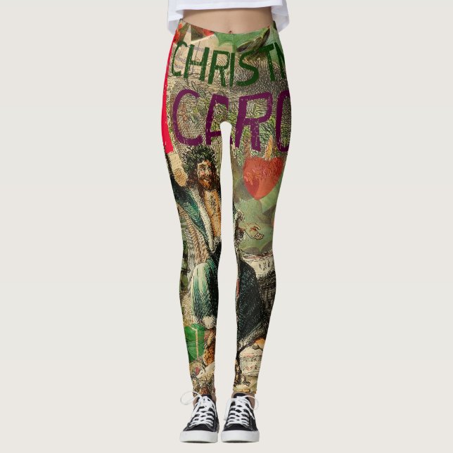 Leggings Fantôme de Noël Illustration actuelle Scrooge (Devant)