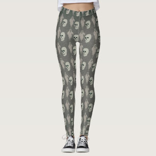 Leggings Fantômes et crânes d'Halloween